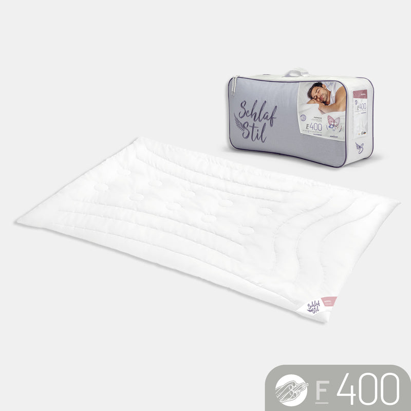 Faserbettdecke „F400", Quallofil Premium 3D-Markenfaser / 100 % Polyester, verschiedene Größen und Wärmeklassen