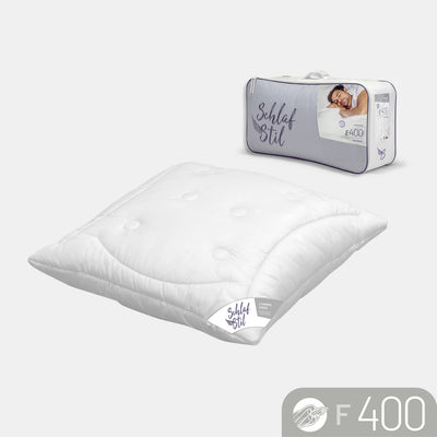 Faserkissen 3-Kammer Schlafstil F400, Quallofil Premium 3D-Markenfaser (Außen)