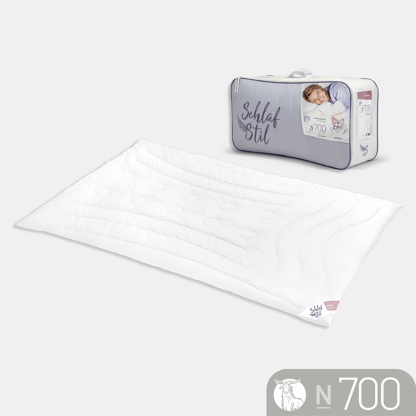 Schlafstil Cashmerebettdecke Schlafstil N700, feinster Cashmere Flaum 100 % Cashmere