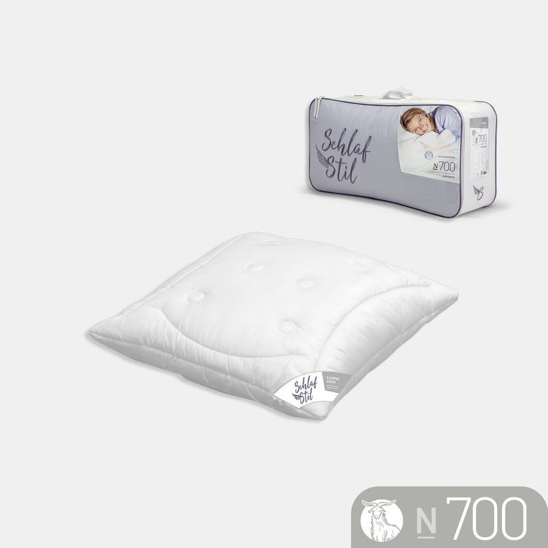 3-Kammer Kaschmirkissen „N700", feinster Kaschmir Flaum / 100 % Kaschmir (Außen)