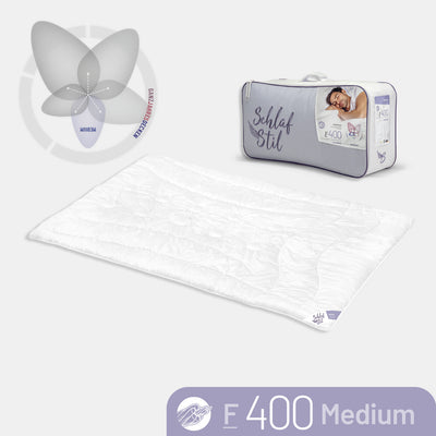 Faserbettdecke „F400", Quallofil Premium 3D-Markenfaser / 100 % Polyester, verschiedene Größen und Wärmeklassen