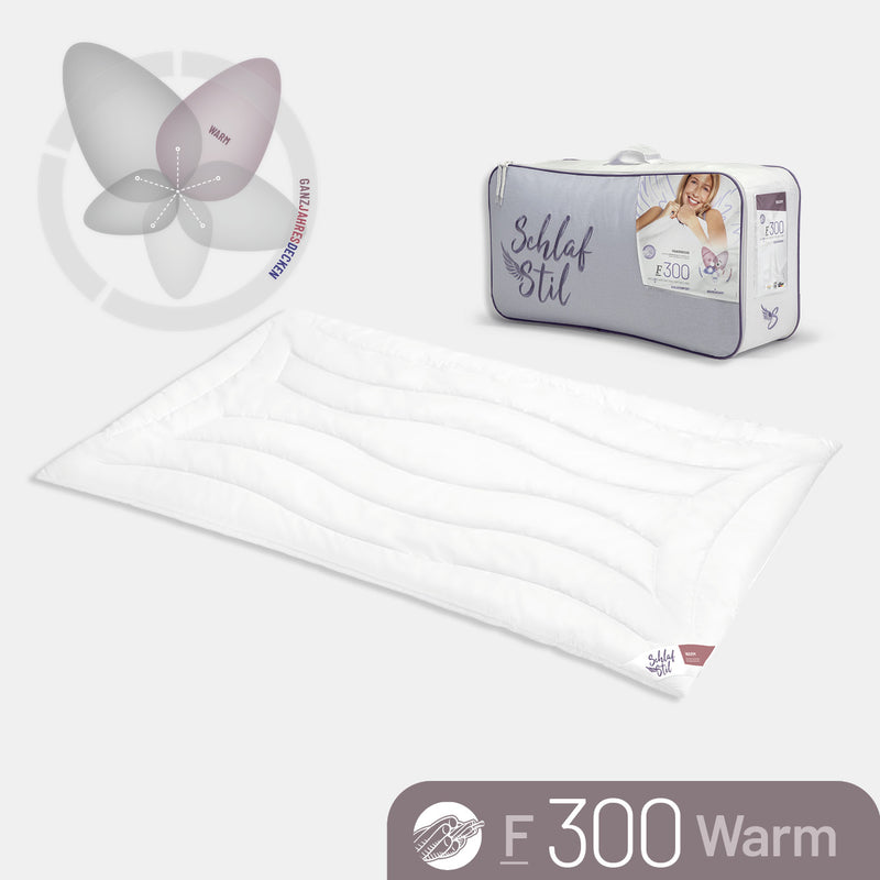 Faserbettdecke „F300", Hollofil Spring 3D-Markenfaser / 100 % Polyester, verschiedene Größen und Wärmeklassen