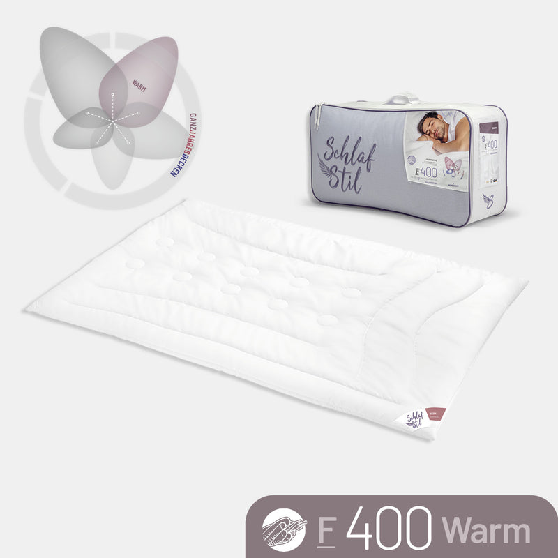 Faserbettdecke Schlafstil F400, Quallofil Premium 3D-Markenfaser