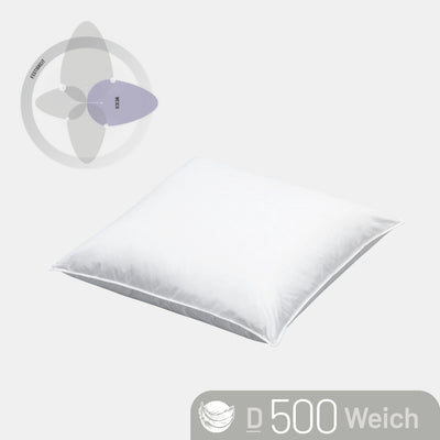 Kissenfüllung Schlafstil D500, 60 % Daunen, geeignet als Sofakissen, Reisekissen und Dekokissen