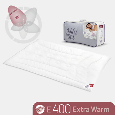 Faserbettdecke „F400", Quallofil Premium 3D-Markenfaser / 100 % Polyester, verschiedene Größen und Wärmeklassen