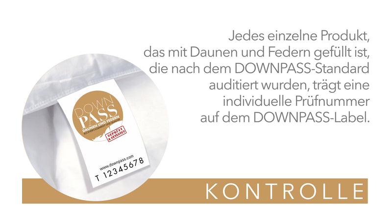Gänsedaunenkissen „D700", 60 % Gänsedaunen / 40 % Gänsefedern