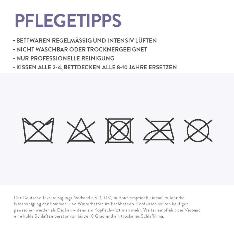 Eiderdaunenbettdecke „D1000", 100 % isländische Eiderdaunen, verschiedene Größen und Wärmeklassen