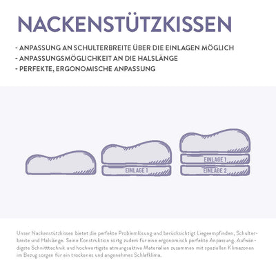 Visco Nackenstützkissen „S800V", Visco Premium Schaum