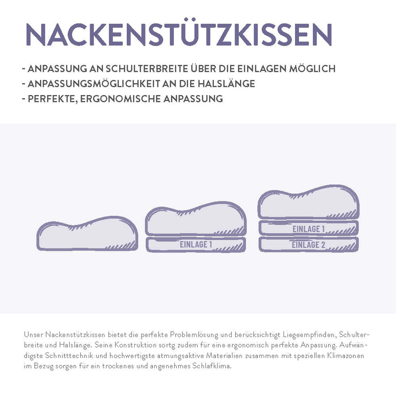 Visco Nackenstützkissen „S800V", Visco Premium Schaum